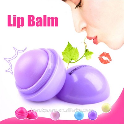 2017 Hot Sell ! Wholesale Customized Color Ball Shaped Herbal Lip Balm ball